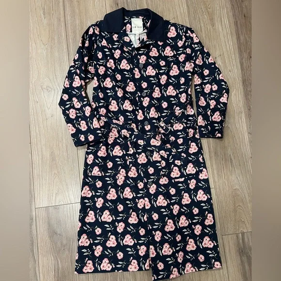 Rebecca Taylor La Vie Adelle Floral Trench Coat - Picture 3 of 6